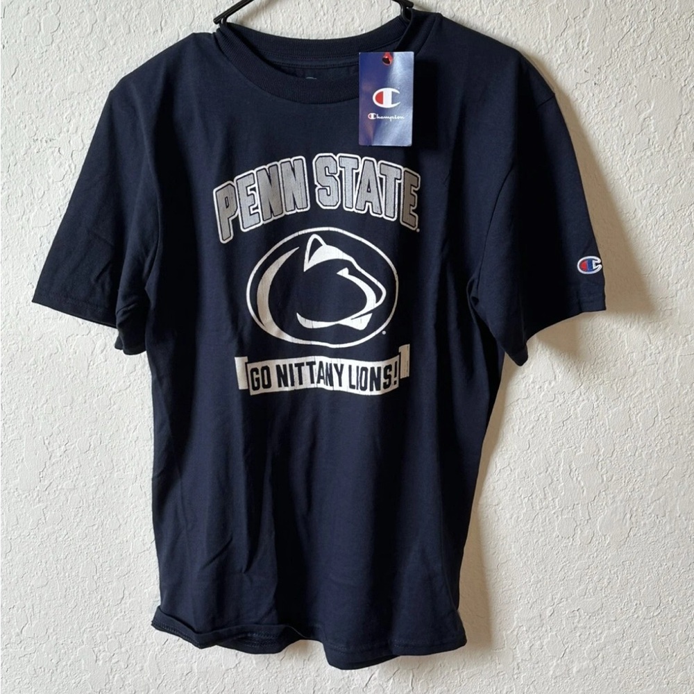 Youth XL Penn State Nittany Lions CHAMPION Navy Blue T-Shirt NWT